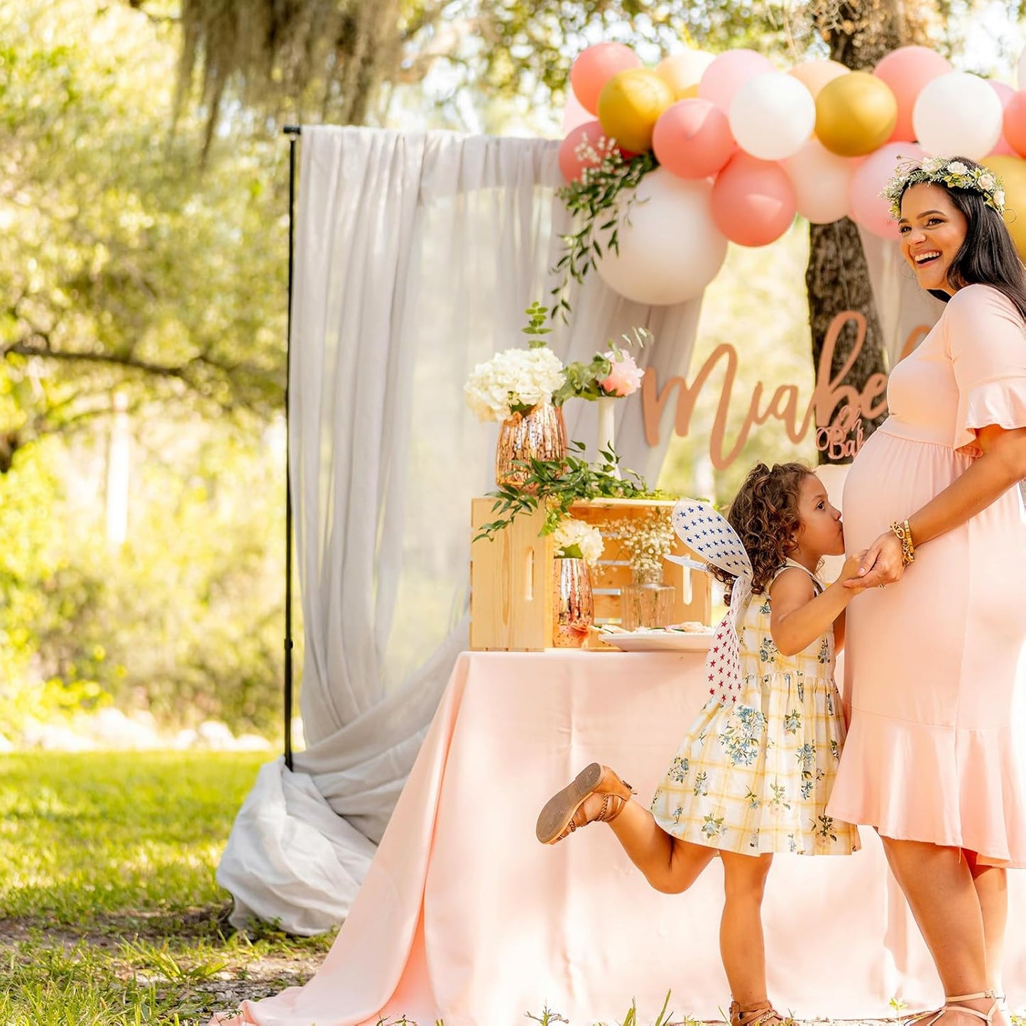 10x8 FT(WxH) Heavy Duty Backdrop Banner Stand with Adjustable Telescopic Tube,Step and Repeat Stand for Parties, Photo Booths, Exhibit Events and More Easy to Install(Carrying Bag Included)