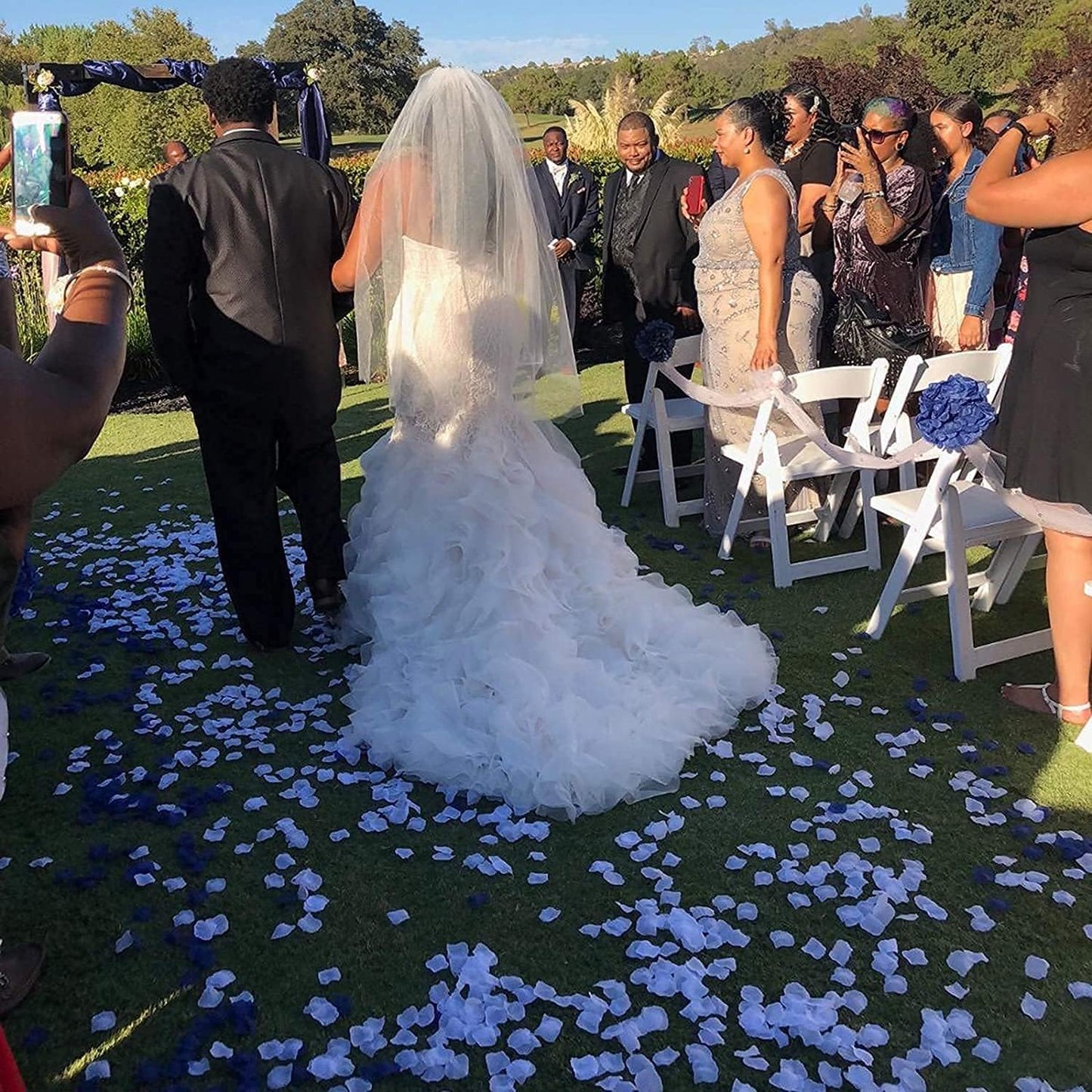 ocharzy 1000 PCS Rose Petals for Wedding, Silk Flower Rose Petals, Romantic Night for Her/Him Set, Engagement, Flower Decorations, Valentine's Day, Events, Party Decor