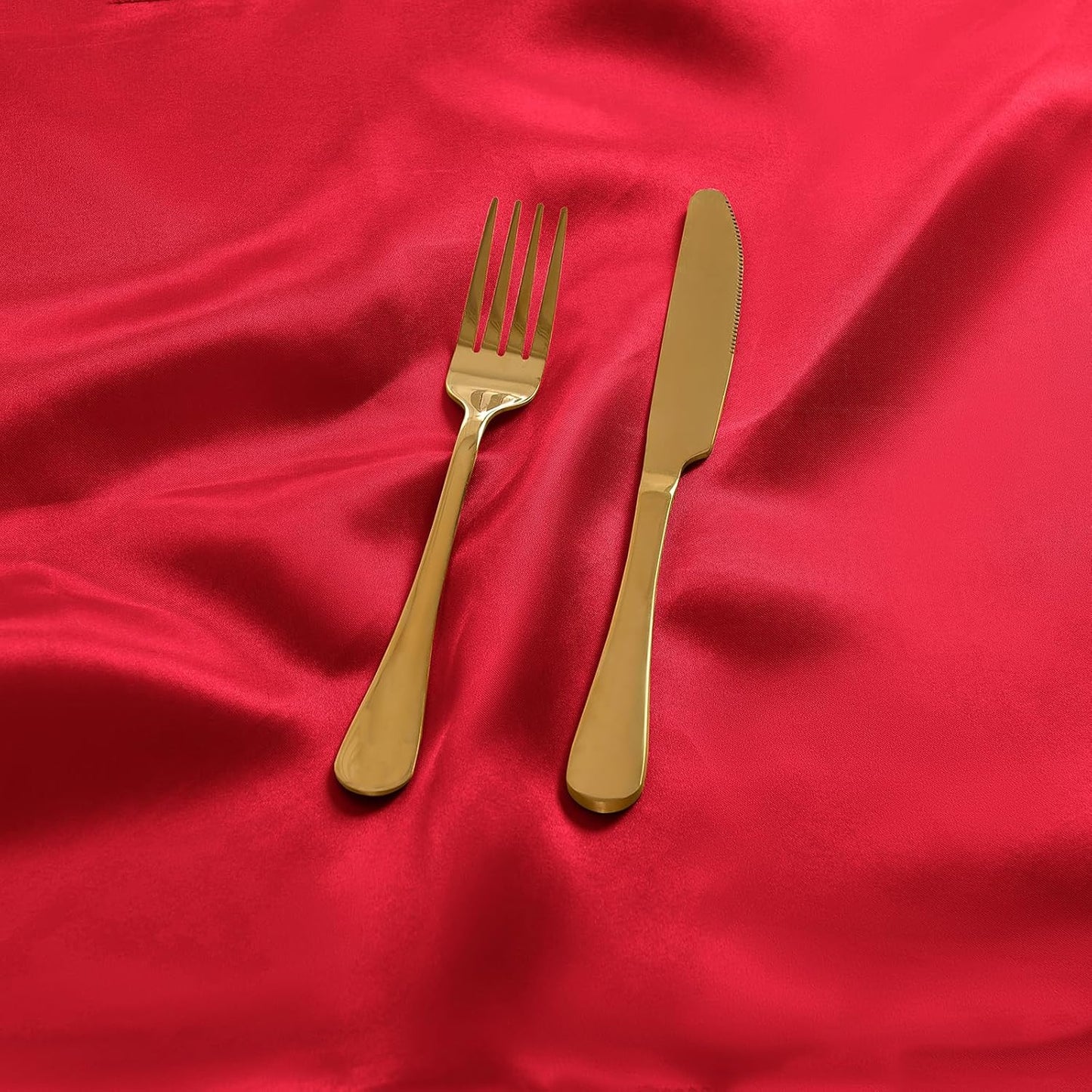 12 Pieces Red Satin Napkins, 17" x 17" Square Table Napkins, Silky Soft Smooth Washable Napkins for Restaurant, Weddings, Dinner, Party Decoration