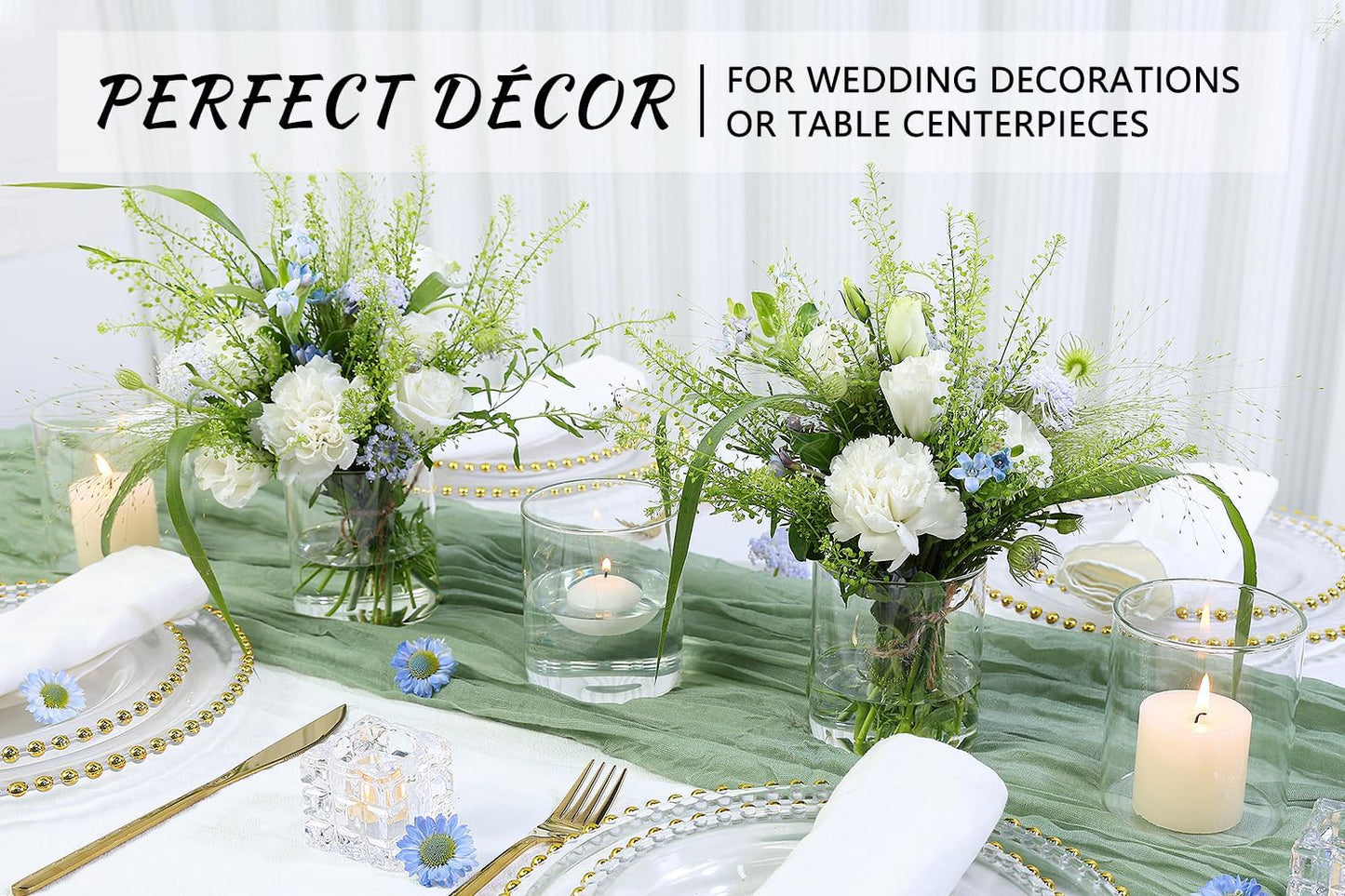 12Pcs Glass Cylinder Vase for Centerpieces 5 Inch Clear Flower Vases Bulk, Glass Hurricane Candle Holder Small Floral Vases for Table, Floating Candle Vase for Wedding Home Décor