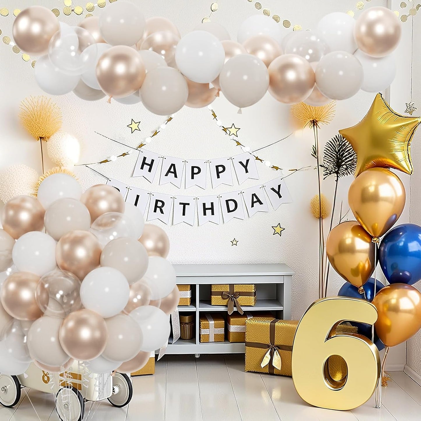 100pcs White Balloons, 12 inch White Latex Party Balloons Helium Quality for Birthday,Baby Shower,Wedding, Party Decorations (with 66ft Ribbon)