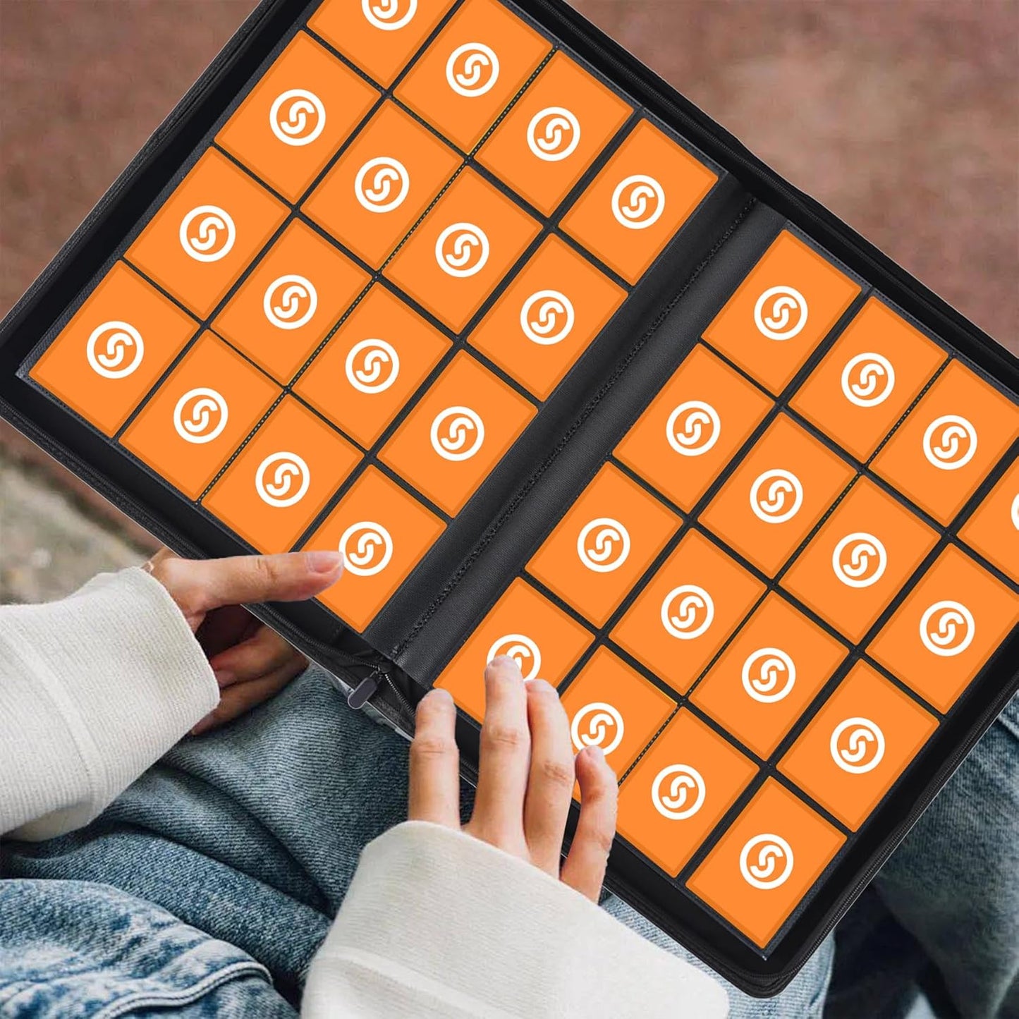 1000+ Pockets Trading Card Binder, Premium 16 Pocket Card Binder, Ringless Side Loading Collection Album Holder Folders for MTG, TCG, Game Cards & Sports Cards (Black)