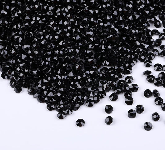 10000 pcs/Pack Wedding Table Scatter Confetti Crystals Acrylic Diamonds Vase Fillers 4.5 mm Rhinestones for Wedding, Bridal Shower, Vase Beads Decorations (Black)