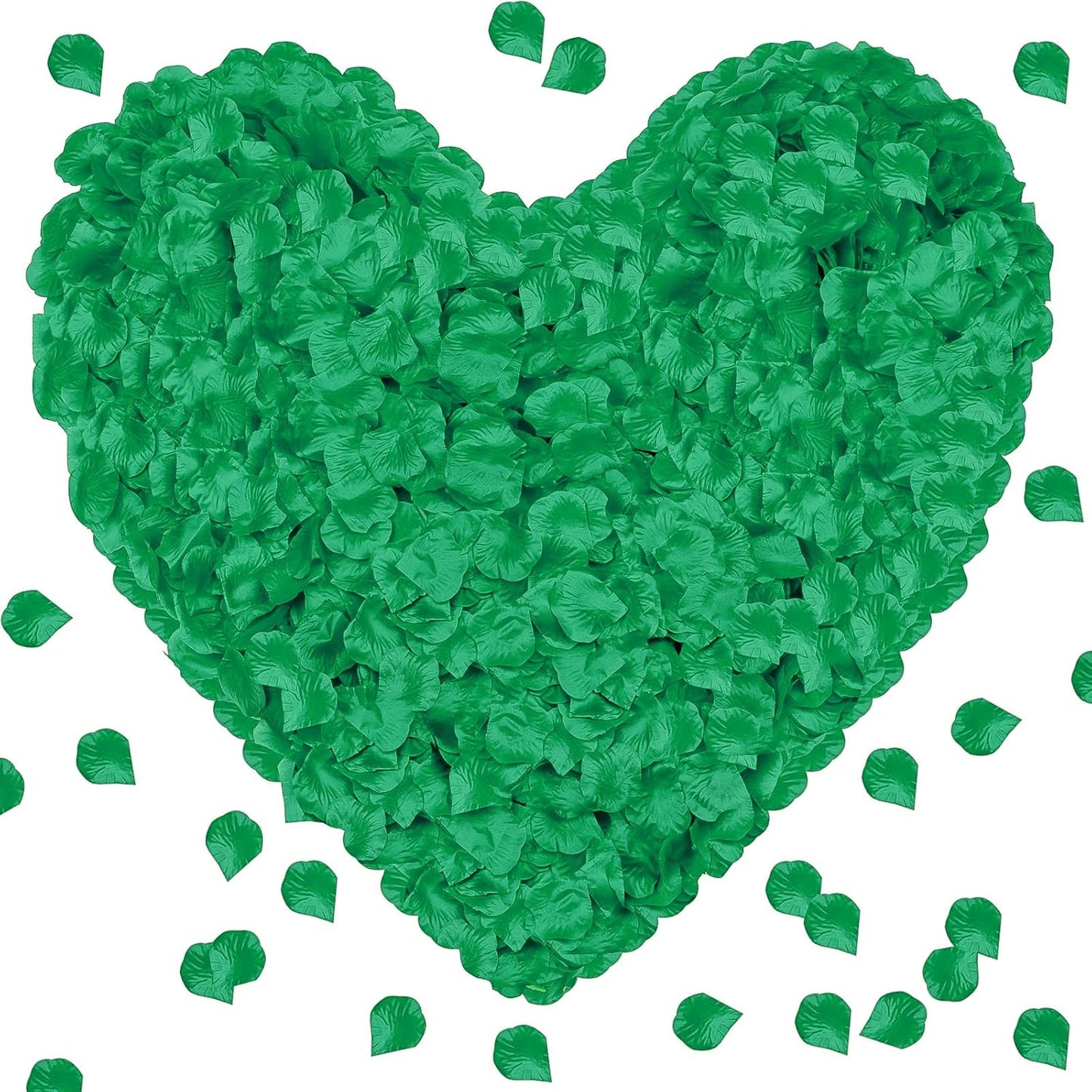 1000Pcs Rose Petals, Artificial Flower Petals Fake Silk Red Rose Petals for Romantic Night,Wedding,Proposal Anniversary Flower Decorations (Green)