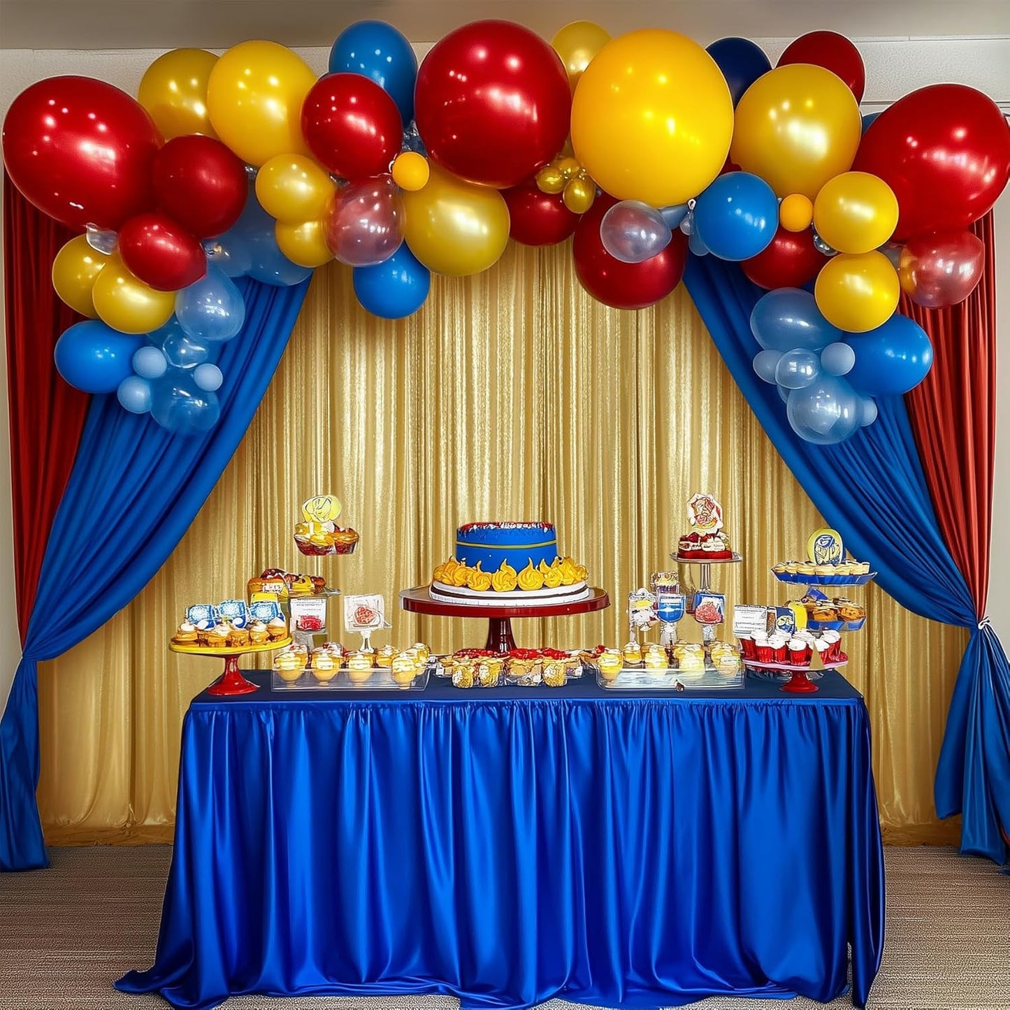 10ftx10ft Thick Gold Glitter Backdrop Curtain Panels for Parties, Wrinkle Free Sequin Sparking Photo Backdrop Drapes, 2 Panels 5x10ft Shimmer Back Drop Cloth for Wedding Birthday Photography