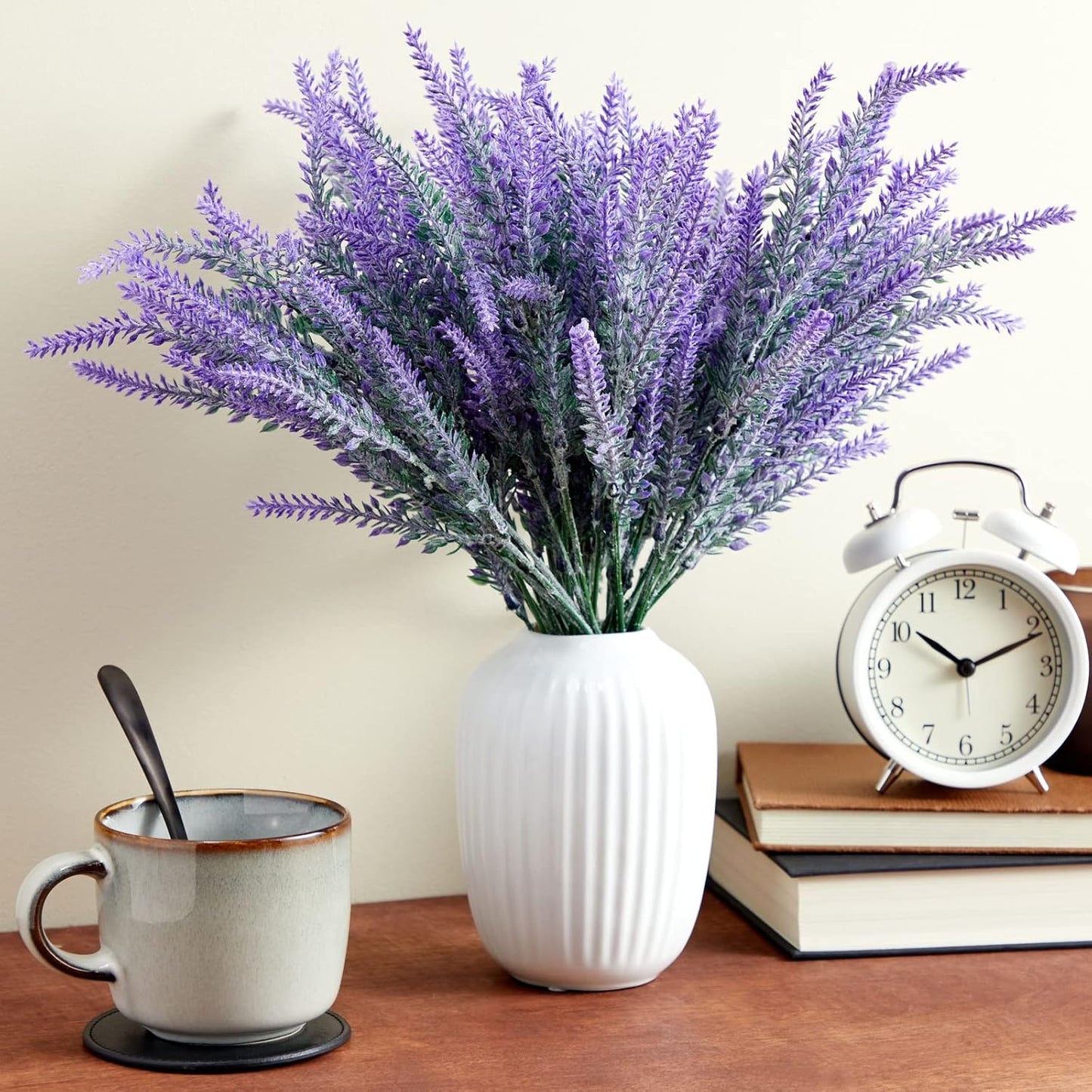 Juvale 12 Bundles Lavender Artificial Flower Stems - 2" D x 3" W x 14" H - Purple - Weather Resistant Artificial Flowers for Outdoors & Wedding Centerpieces & Door Wreaths