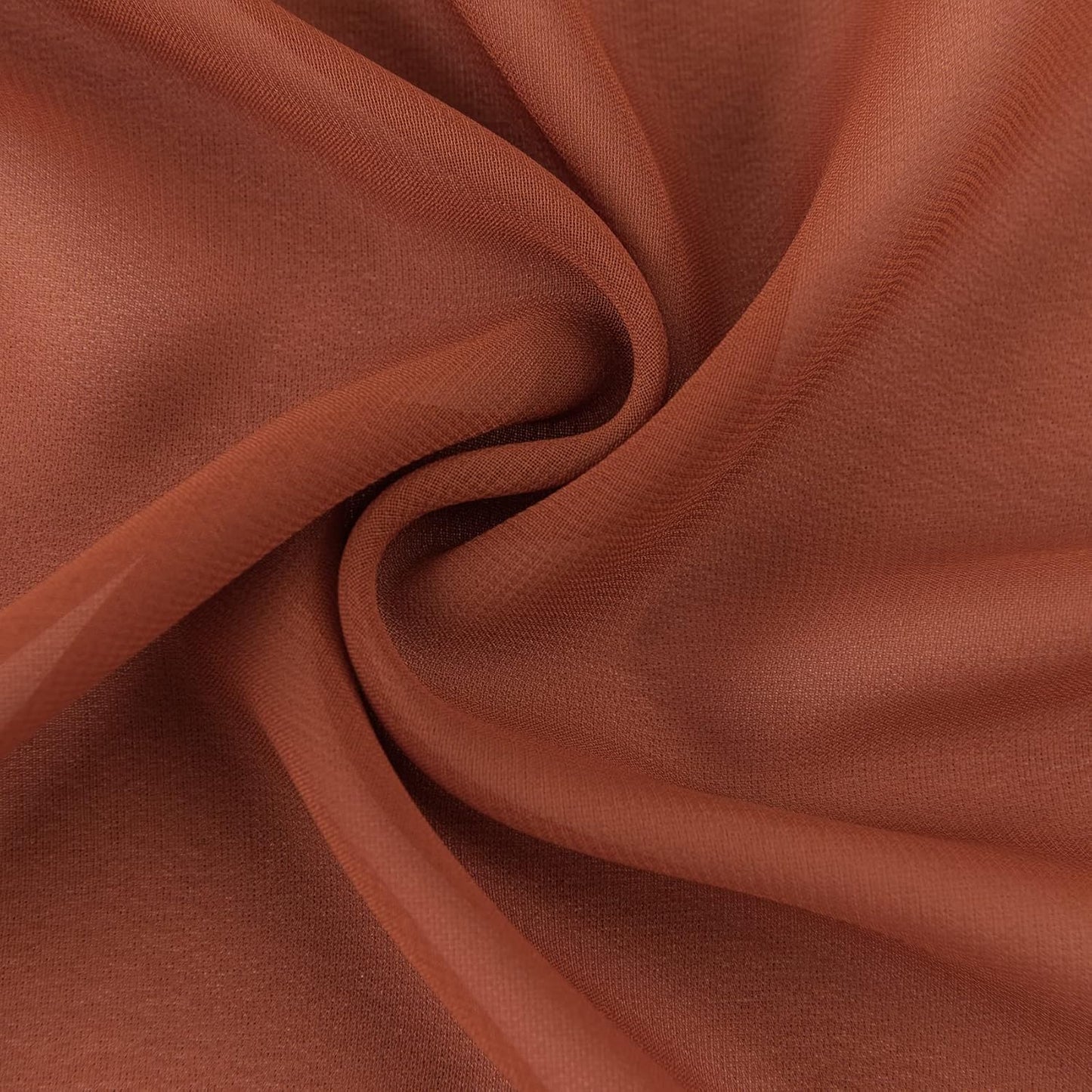 6Pack 9ft Chiffon Table Runner 14x108 Inch Sheer Romantic Table Runner for Wedding Birthday Party Bridal Shower Outdoor Decoration-Rust