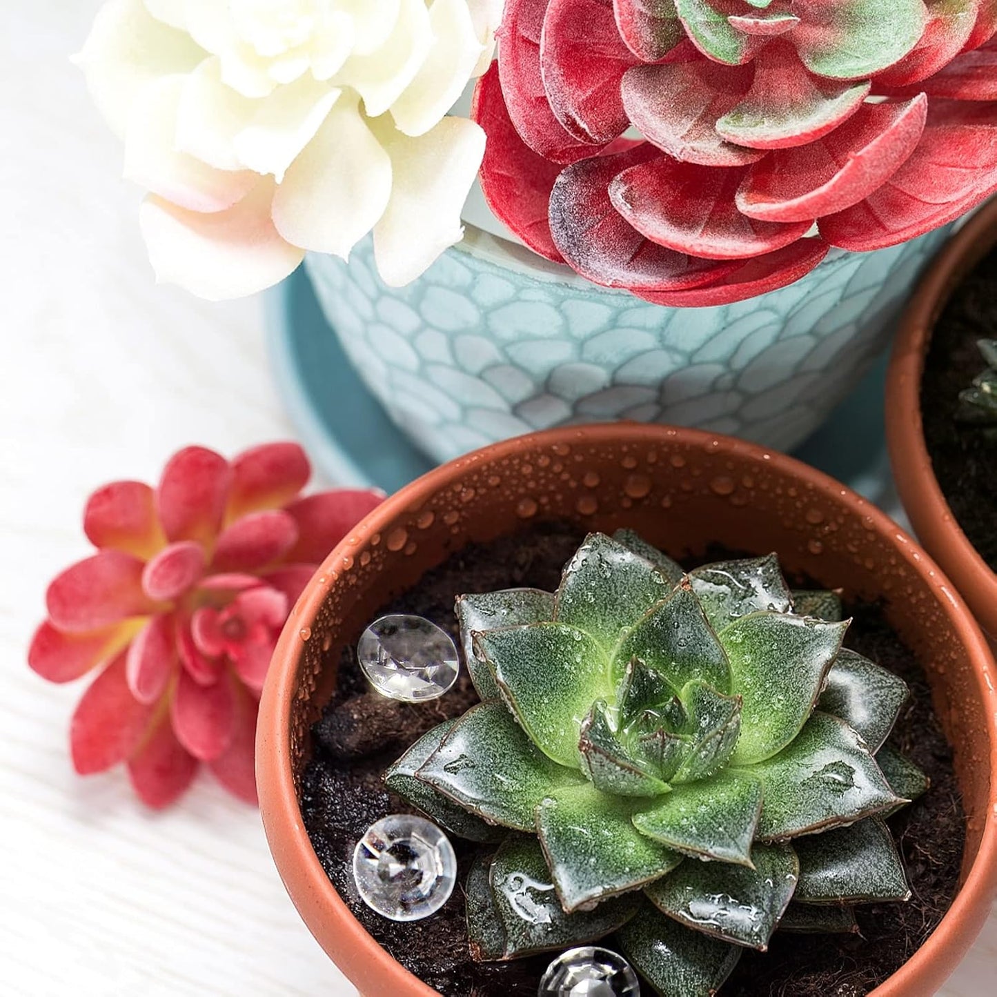 1000pcs/ Pack Wedding Table Acrylic Diamond Scatter Crystals Confetti Acrylic Gems Vase Fillers Rhinestones for Wedding, Bridal Shower, Vase Beads Decorations (12mm, Burgundy)