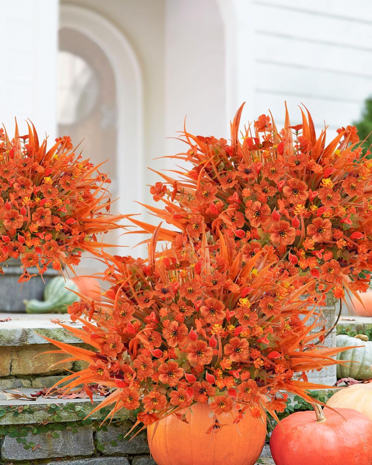 16 Pcs Fake Fall Flowers Decor Faux Fall Plants UV Resistant Artificial Fall Flower Decorations for Home Table Centerpiece Wedding Harvest Baby Shower Party