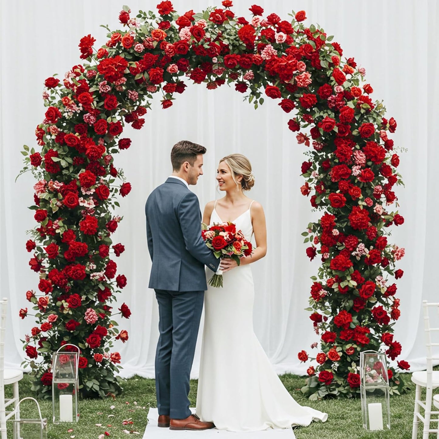 60Pcs Red Roses Artificial Flowers, Velvet Silk Faux Roses, Realistic Red Flowers for Wedding Centerpieces, Cake, Bridal Bouquets, Home Decor, Anniversary, Valentine's Day Decorations