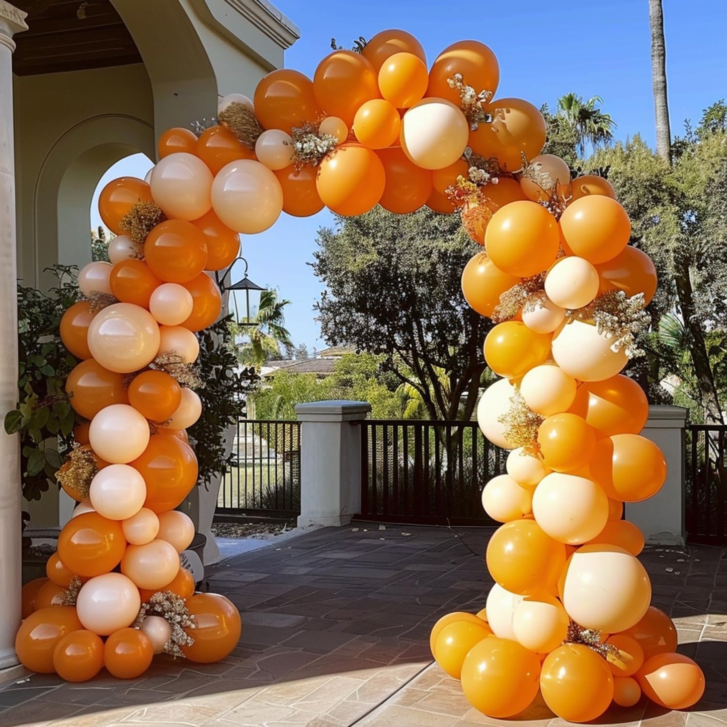 110pcs Orange Balloons 12 Inch Latex Balloon Arch Kit for Birthday Baby Shower Anniversary Graduation Wedding Party Decorations