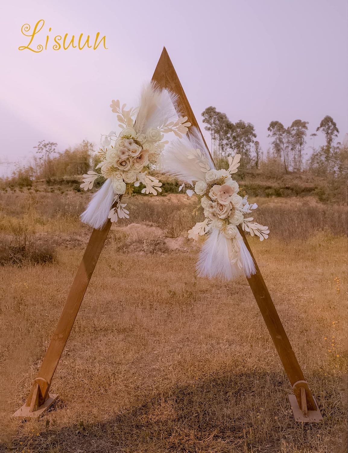 Wedding Arch Flowers, Artificial Flowers for Decoration, Large Flower Swag for Boho Styles Wedding Ceremony Floral Decor - Pack of 2