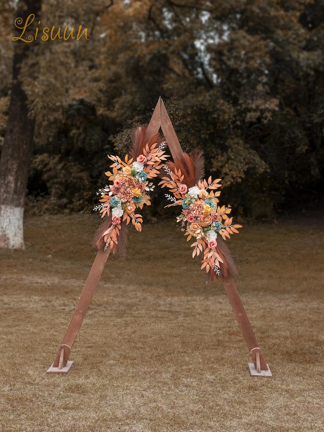 Wedding Arch Flowers, Artificial Flowers for Decoration, Large Flower Swag for Boho Styles Wedding Ceremony Floral Decor - Pack of 2