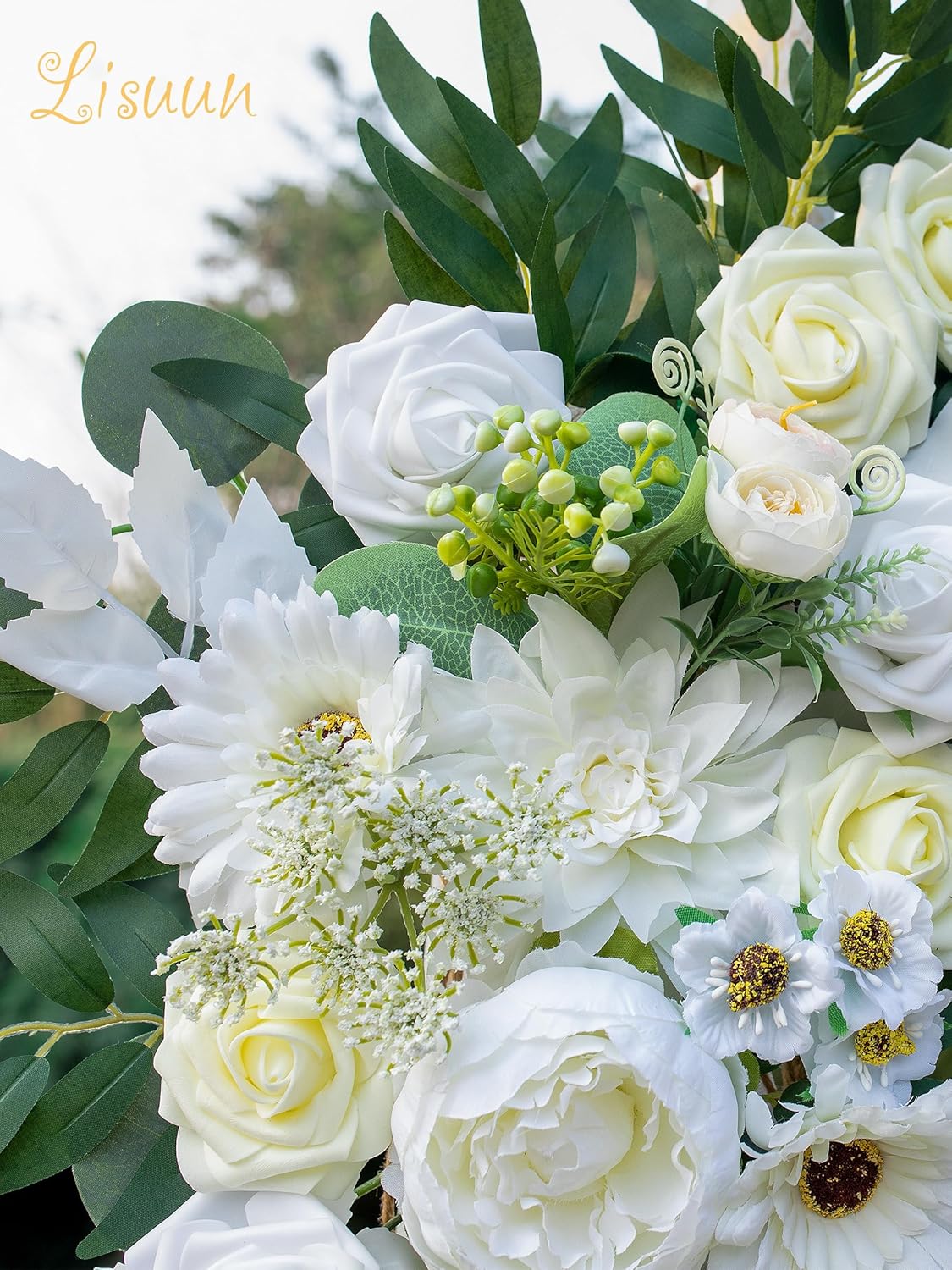 Wedding Arch Flowers, Artificial Flowers for Decoration, Large Flower Swag for Boho Styles Wedding Ceremony Floral Decor - Pack of 2