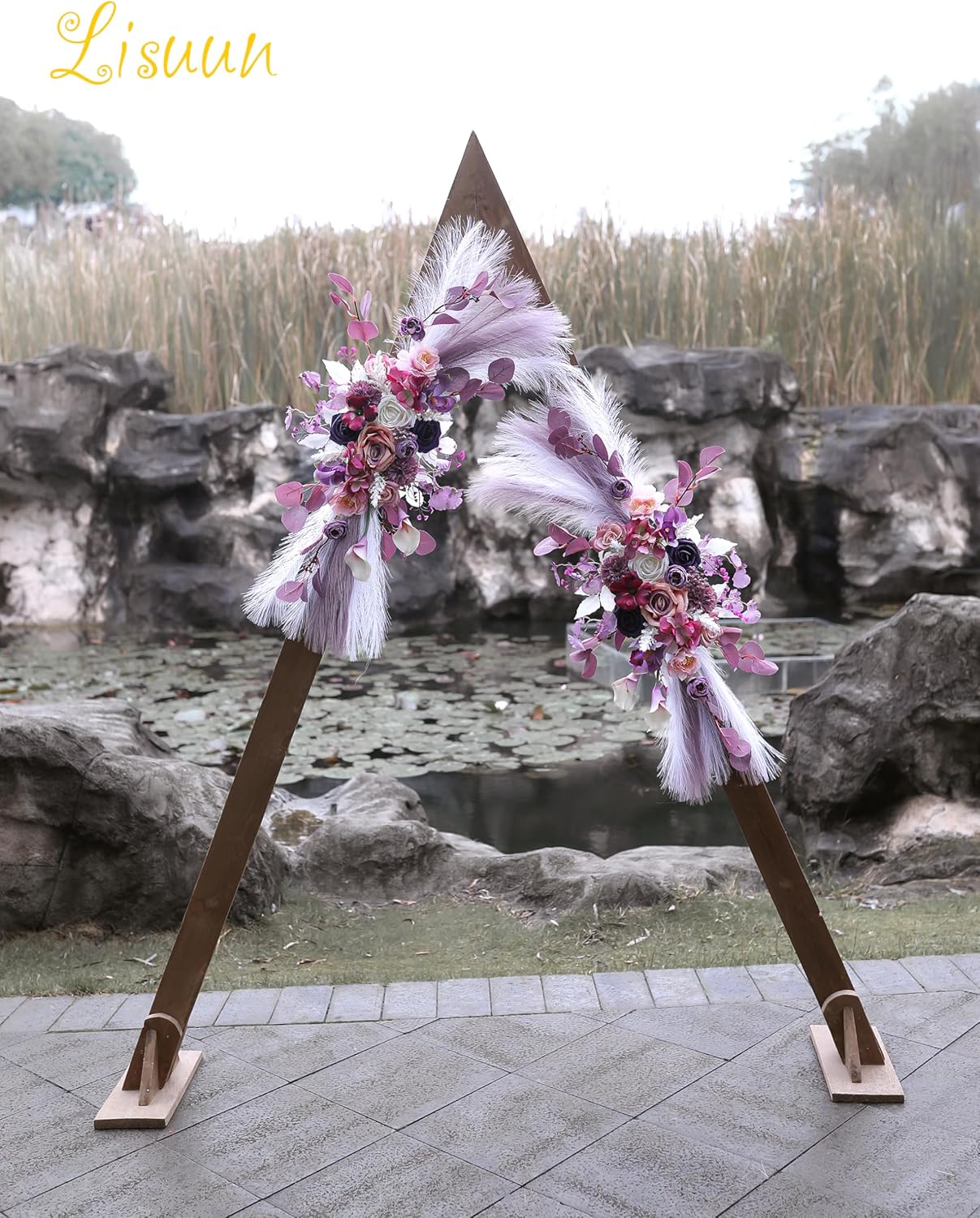 Wedding Arch Flowers, Artificial Flowers for Decoration, Large Flower Swag for Boho Styles Wedding Ceremony Floral Decor - Pack of 2