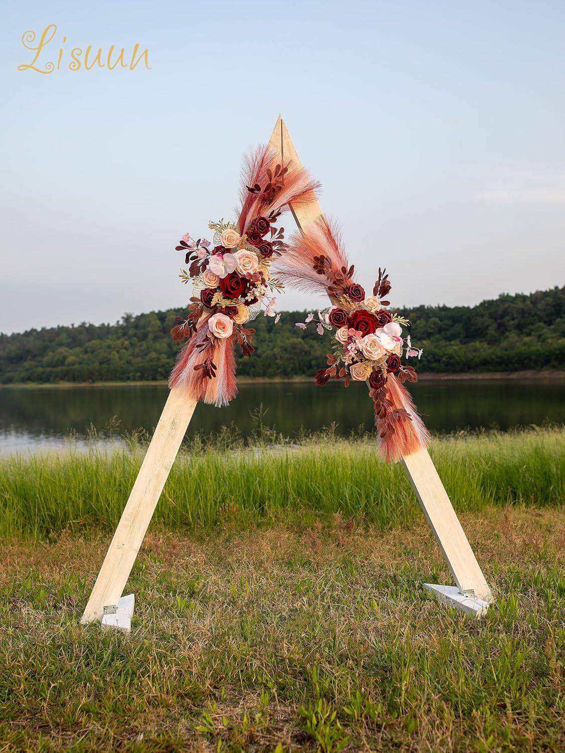 Wedding Arch Flowers, Artificial Flowers for Decoration, Large Flower Swag for Boho Styles Wedding Ceremony Floral Decor - Pack of 2