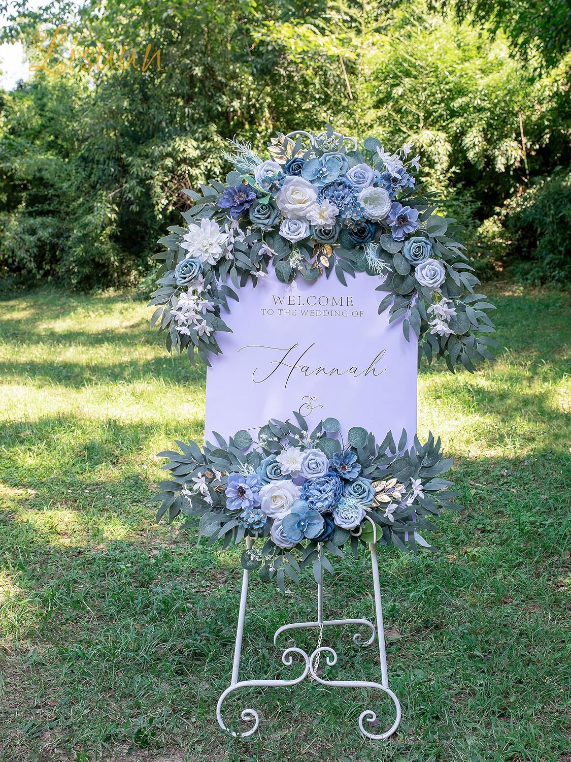 Wedding Arch Flowers, Artificial Flowers for Decoration, Large Flower Swag for Boho Styles Wedding Ceremony Floral Decor - Pack of 2